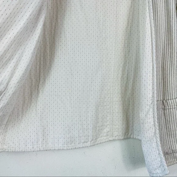 EILEEN FISHER REVERSIBLE COTTON KIMONO JACKET M Open Front Lagenlook Blazer - Picture 13 of 13